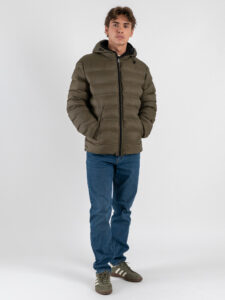 Gianni Lupo Giubbino invernale reversibile con zip e cappuccio GL318R NeroVerde (10)