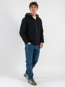 Gianni Lupo Giubbino invernale reversibile con zip e cappuccio GL318R NeroVerde (2)