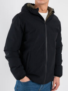 Gianni Lupo Giubbino invernale reversibile con zip e cappuccio GL318R NeroVerde (3)