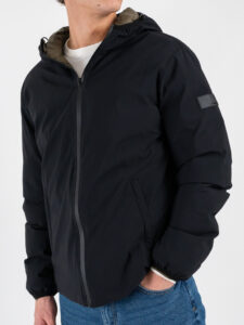 Gianni Lupo Giubbino invernale reversibile con zip e cappuccio GL318R NeroVerde (5)