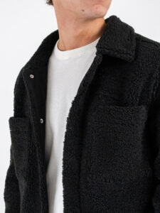 IMPERIAL CamiciaGiacchetta Teddy imbottita con bottoni e tasche frontali V851932781 Nero (4)