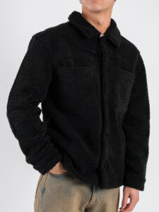 IMPERIAL CamiciaGiacchetta Teddy imbottita con bottoni e tasche frontali V851932781 Nero (6)