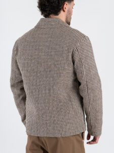 IMPERIAL Giacchetta trapuntata con bottoni e tasche frontali a quadretti V815731104 PannaMoro (6)