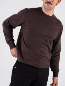 Maglione girocollo basico 866 Coffee (5)