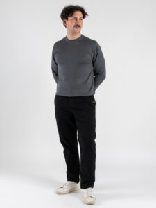 Maglione girocollo basico 866 Iron Gray (4)