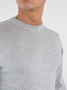 Maglione girocollo basico 866 Light Grey (2)