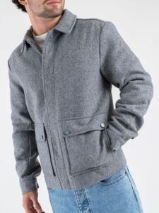 ONLY&SONS Cappotto corto con tasche frontali CONNOR 22036066 Medium Grey Melange (6)