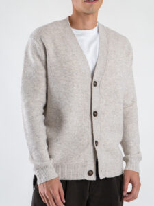 ONLY&SONS Cardigan over in misto lana con bottoni 22035801 Silver Lining2