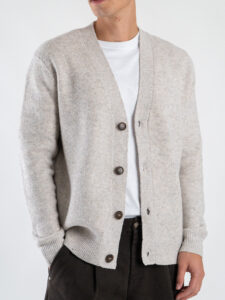 ONLY&SONS Cardigan over in misto lana con bottoni 22035801 Silver Lining4