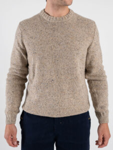 ONLY&SONS Maglione girocollo in misto lana puntinato BIRKY 22035781 Chinchilla (2)