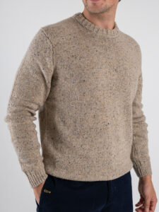 ONLY&SONS Maglione girocollo in misto lana puntinato BIRKY 22035781 Chinchilla (6)