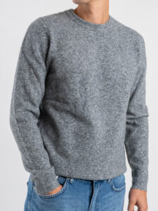 OVER-D Maglione girocollo basico misto lana OE1F2W5M86 Grigio (5)