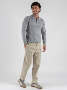 Polo a manica lunga con bottoni 01 Light Gray (2)