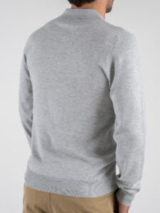 Polo a manica lunga con bottoni 888 Light Grey (1)
