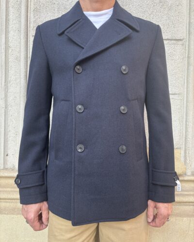 SEINSE Cappotto corto a doppio petto CP65SS Blu 4 Home