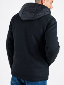 SEINSE Giubbino doppio petto imbottito con cappuccio removibile GBI1090SS Blu (6)