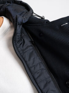 SEINSE Giubbino doppio petto imbottito con cappuccio removibile GBI1090SS Blu (9)