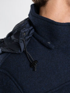 SEINSE Giubbino lana cotta imbottito con cappuccio removibile GBI1100SS Blu (1)