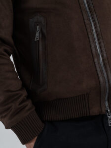 SEINSE Giubbino scamosciato con zip e collo alto GBI1077SS Moro (6)