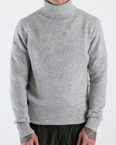 BERNA Dolcevita regular misto lana senza ricamo LAMBSWOOL 252063 Ghiaccio