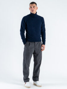 BERNA Dolcevita regular misto lana senza ricamo LAMBSWOOL 252063 Inchiostro (2)