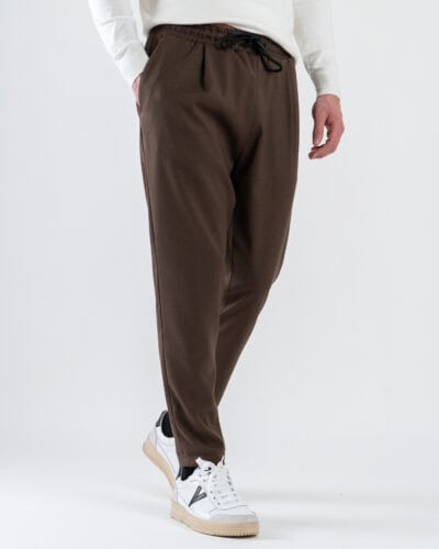 IMPERIAL Pantalone da abito con coulisse in vita e gamba morbida PC8QKBV Moro