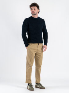 ESTASI Maglione girocollo costa inglese ALCARAZ Blu (2)