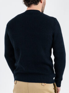 ESTASI Maglione girocollo costa inglese ALCARAZ Blu (5)