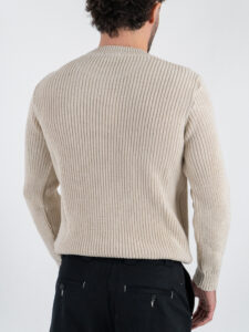 ESTASI Maglione girocollo costa inglese ALCARAZ Crema (1)