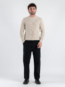 ESTASI Maglione girocollo costa inglese ALCARAZ Crema (2)