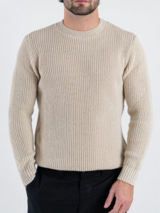 ESTASI Maglione girocollo costa inglese ALCARAZ Crema (3)