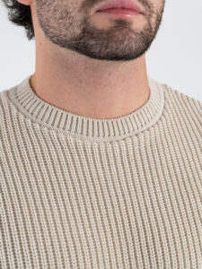 ESTASI Maglione girocollo costa inglese ALCARAZ Crema (5)