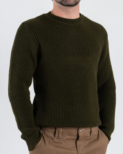 ESTASI Maglione girocollo costa inglese ALCARAZ Militare 1 Home