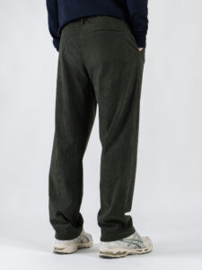 ESTASI Pantalone in velluto con gamba morbida ed elastico in vita SANE’ Verde4