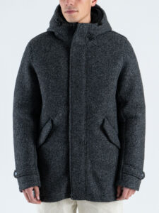 GIANNI LUPO Cappotto regular misto lana con imbottitura e cappuccio removibile GL362R Black (1)