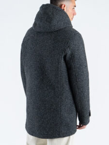 GIANNI LUPO Cappotto regular misto lana con imbottitura e cappuccio removibile GL362R Black (8)