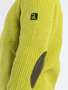 GIANNI LUPO Cardigan con zip e toppe sulle maniche GL35241 Acido (7)