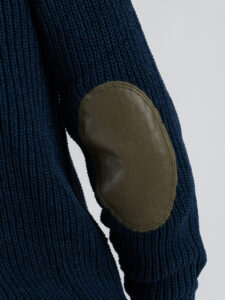 GIANNI LUPO Cardigan con zip e toppe sulle maniche GL35241 Navy (6)