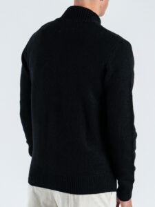 GIANNI LUPO Cardigan regular misto lana con bottoni e tasche frontali GL35079 Black (6)