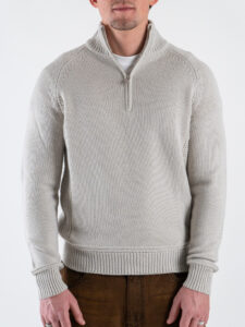 GIANNI LUPO Maglione con mezza tip e toppe GL35252 Ice3