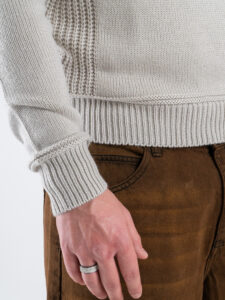 GIANNI LUPO Maglione con mezza tip e toppe GL35252 Ice5