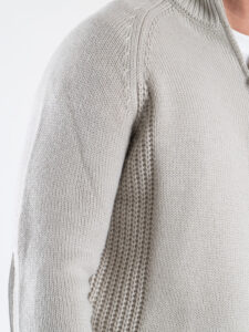 GIANNI LUPO Maglione con mezza tip e toppe GL35252 Ice6