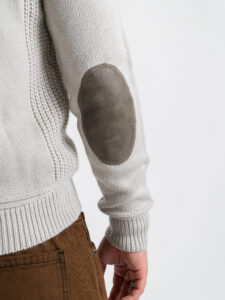 GIANNI LUPO Maglione con mezza tip e toppe GL35252 Ice8