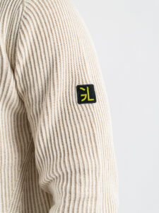 GIANNI LUPO Maglione girocollo oversize in cotone a costa inglese GL35259 Panna (3)