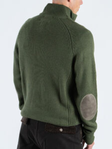 GIANNI LUPO Maglione regular con mezza tip e toppe GL35252 Military (6)