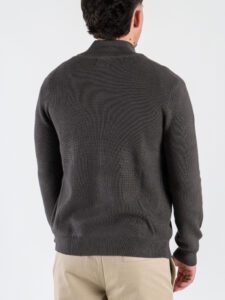 GIANNI LUPO Maglione regular in viscosa con colletto e zip intera GL35152 Military6