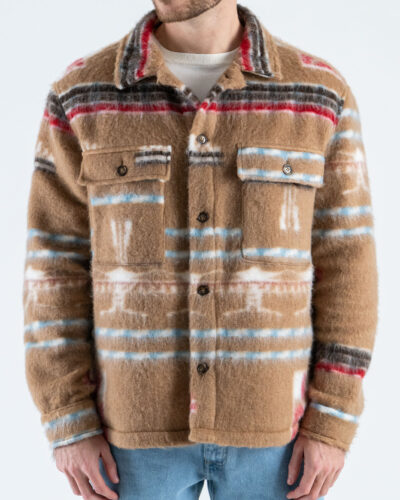 Giacchetta regular in fantasia lana cotta con bottoni e tasche frontali CORDOVA Cammello 1 Home