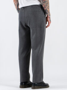 IMPERIAL Pantalone a gamba mobida in poliviscosa con coulisse in vita PE70KXW Asfalto4