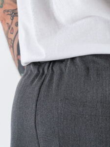 IMPERIAL Pantalone a gamba mobida in poliviscosa con coulisse in vita PE70KXW Asfalto5