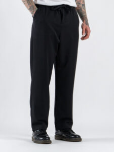 IMPERIAL Pantalone a gamba mobida in poliviscosa con coulisse in vita PE70KXW Nero1